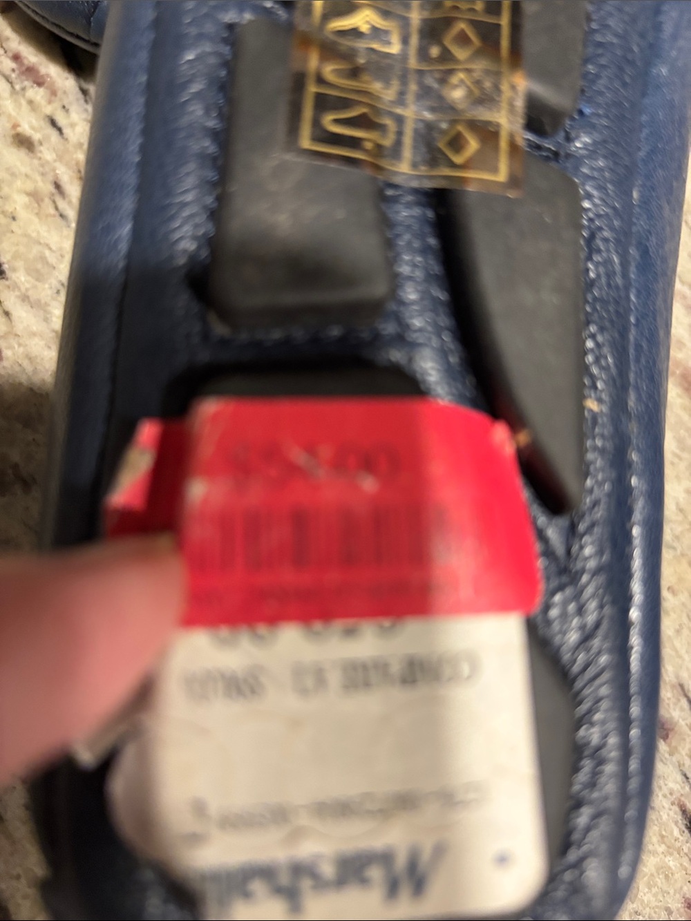 Michael Kors Navy Leather Logo Buckle Flats - Picture 15 of 15